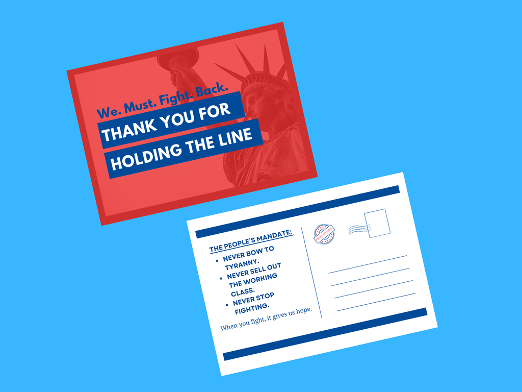 Holding the Line -- Thank You Message to Congress Members